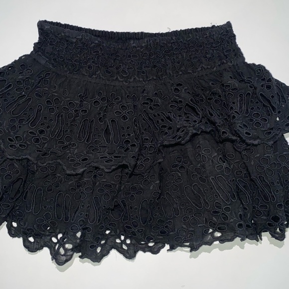 FREE PEOPLE ONE TIERED EYELET SKIRT POPULAR LUXE BRAND FREE PEOPLE - Picture 3 of 7